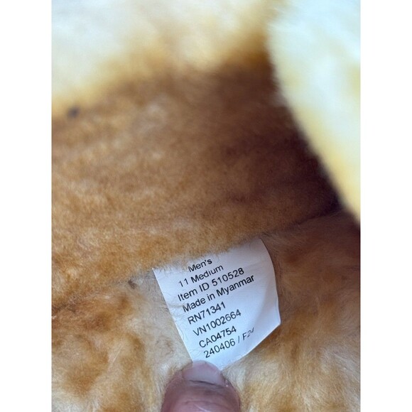 LL Bean Mens Shoes Brown Wicked Good Boot Moc Slipper Shearling Suede US 11 M - Picture 10 of 10